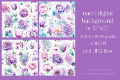 Flower Patterns, Pretty Watercolor Floral Patterns, s21 Product Image 2