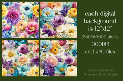 Flower Patterns, Colorful Watercolor Floral Patterns, s6 Product Image 2