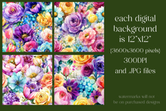 Flower Patterns, Colorful Watercolor Floral Patterns, s9 Product Image 2