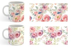 Watercolor floral Mug sublimation design Product Image 4