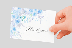 Watercolor Blue Roses Corner PNG Product Image 3