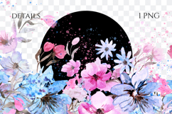 Watercolor Floral Border PNG Product Image 2