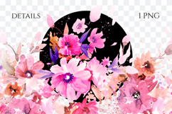 Watercolor Floral Border PNG Product Image 2