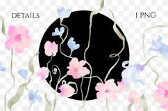 Watercolor Seamless Floral Border PNG Product Image 2