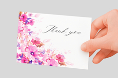 Watercolor Pink Floral Corner PNG Product Image 3