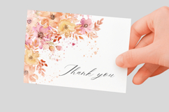 Watercolor Fall Autumn Floral Corner PNG Product Image 3