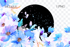 Watercolor Floral Border PNG Product Image 3