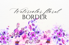 Watercolor Floral Border PNG Product Image 1