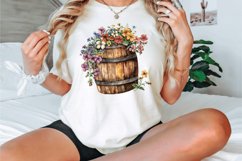 Watercolor Floral Barrel Clipart Bundle Product Image 3