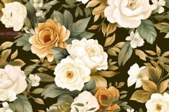 Watercolor floral border wreath with green leaves background Product Image 1