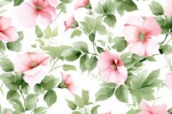 Watercolor floral border wreath with green leaves background Product Image 1