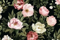 Watercolor floral border wreath with green leaves background Product Image 2