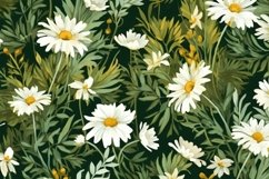 Watercolor floral border wreath with green leaves background Product Image 2