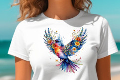 Watercolor Floral Birds Clipart 1 Product Image 3
