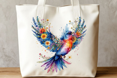 Watercolor Floral Birds Clipart 1 Product Image 4