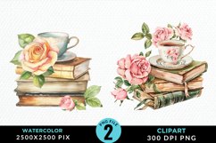 Watercolor Floral Book Illustration Clipart Product Image 1