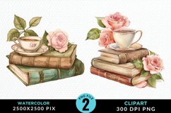 Watercolor Floral Book Illustration Clipart Product Image 1