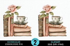 Watercolor Floral Book Clipart Bundle Product Image 3