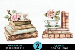 Watercolor Floral Book Clipart Bundle Product Image 2