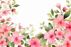 Watercolor Floral Border, Wedding card illustration Product Image 2