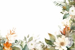 Watercolor Floral Border, Wedding card illustration Product Image 2