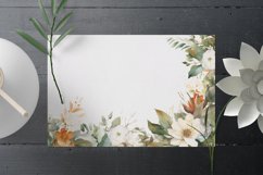 Watercolor Floral Border, Wedding card illustration Product Image 1