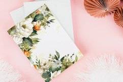 Watercolor Floral Border for wedding invitations Product Image 1