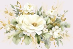 Watercolor Floral Border for wedding invitations Product Image 2