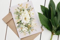 Watercolor Floral Border for wedding invitations Product Image 1