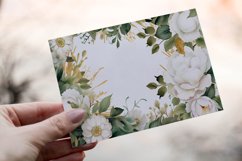 Watercolor Floral Border, Wedding card illustration Product Image 1