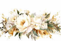 Watercolor Floral Border, Wedding card illustration Product Image 2