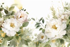 Watercolor Floral Border for wedding invitations Product Image 2