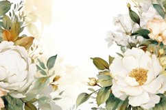Watercolor Floral Border for wedding invitations Product Image 2