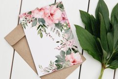 Watercolor Floral Border for wedding invitations Product Image 1