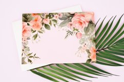 Watercolor Floral Border for wedding invitations Product Image 1