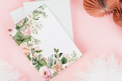Watercolor Floral Border for wedding invitations Product Image 1