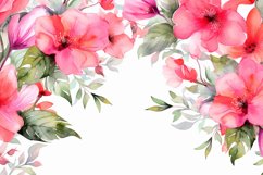 Watercolor Floral Border for wedding invitations Product Image 2