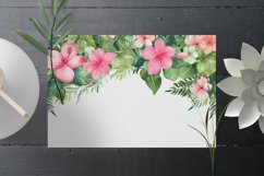 Watercolor Floral Border, Wedding card illustration Product Image 1