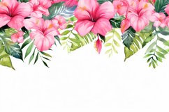 Watercolor Floral Border for wedding invitations Product Image 2