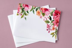 Watercolor Floral Border, Wedding card illustration Product Image 1