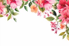 Watercolor Floral Border, Wedding card illustration Product Image 2