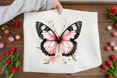 Watercolor Floral Butterfly Clipart Product Image 3