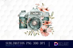 Floral Camera Design Clipart Product Image 1