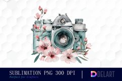 Floral Camera Illustration Clipart Product Image 1