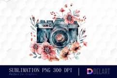 Floral Camera Graphics Clipart Product Image 1