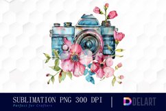 Floral Camera Illustration Clipart Product Image 1