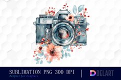 Floral Camera Graphics Clipart Product Image 1