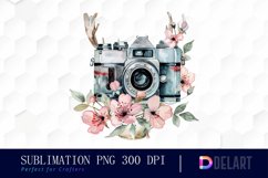 Floral Camera Graphics Clipart Product Image 1