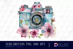Floral Camera Graphics Clipart Product Image 1