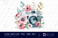 Floral Camera Illustration Clipart Product Image 1